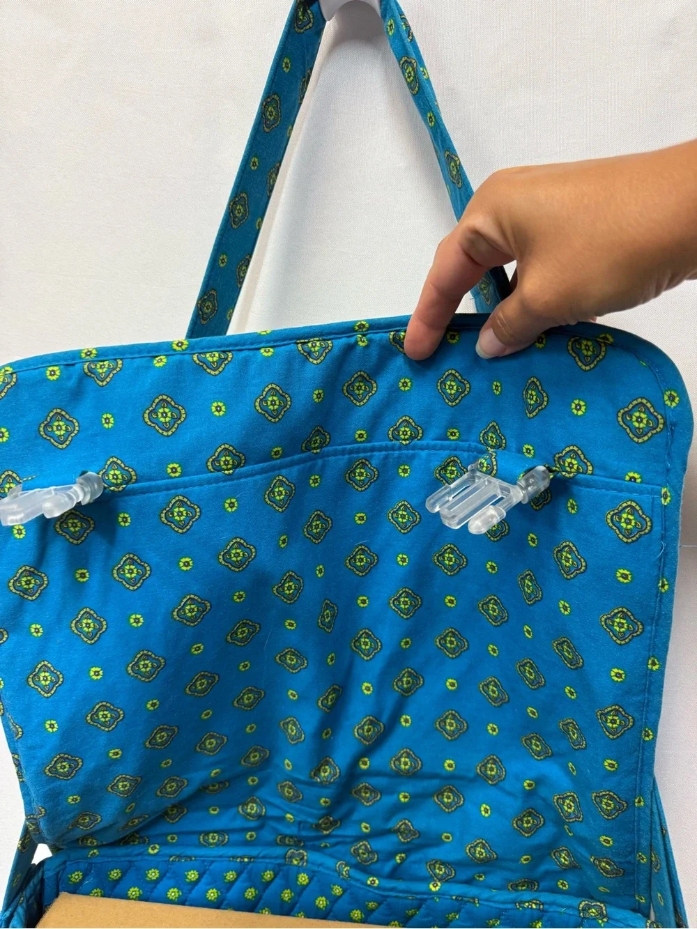 Blue & Green Quilted Paisley Messenger Bag - Women's Laptop Crossbody